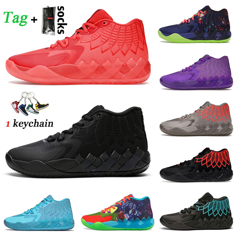 Designer Mens Basketball Shoes Top Fashion 2022 LaMelo Ball MB.01 Men Sneakers 1OF1 Not From Here Black Red Blast Iridescent Dreams Rick Morty Bu