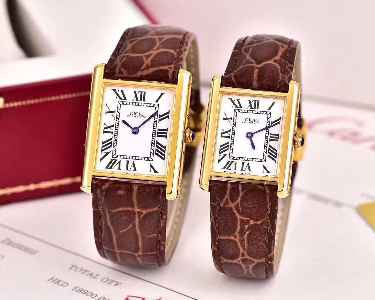 

Women Gold White Rome Quartz Lady Brown Black Leather Watch