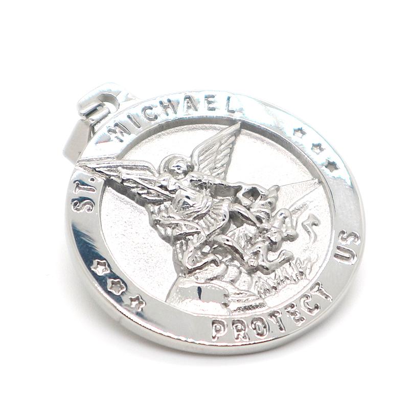 

Pendant Necklaces Unisex 316L Stainless Steel Star SAINT MICHAEL PROTECT Silver-Color EstPendant