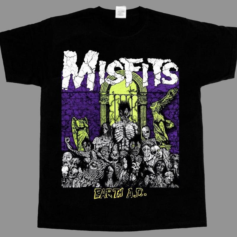 

Men's T-Shirts Misfits Earth A.D. Wolfs Blood Glenn Danzig Black Short Sleeve T SHIRTMen's, 0301656-red