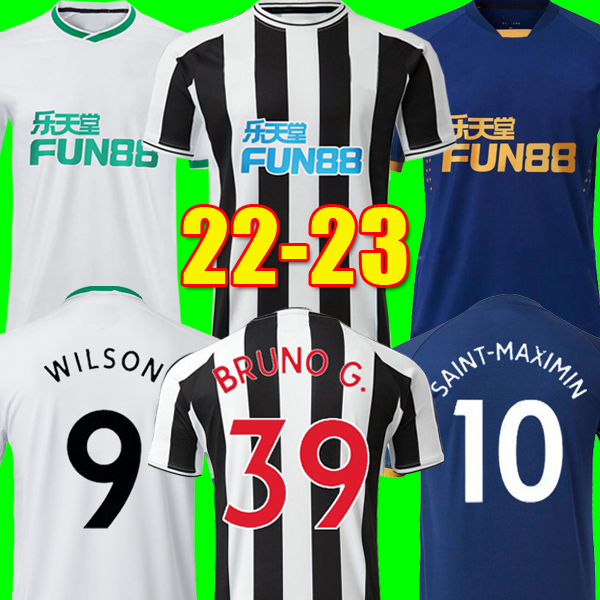 

BRUNO G. 22 23 Newcastle Soccer Jerseys WOOD NUFC home WILSON JOELINTON ALMIRON 2022 2023 third kit TRIPPIER Football Shirt MAXIMIN top Men Kids sets uniforms 130 years