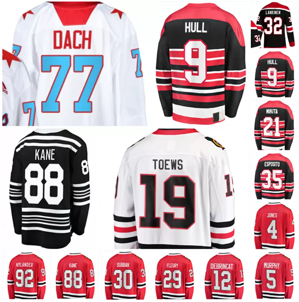 

2022 Jonathan Toews Hockey Jersey Patrick Kane Alex DeBrincat Marc-Andre Fleury Kirby Dach Seth Jones Khaira Connor Murphy Custom Stitched Men Women Youth Jerseys, Colour 5