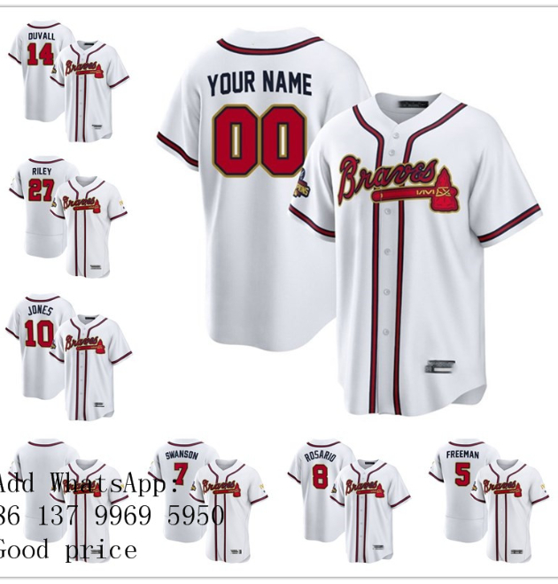 

Custom Men women youth atlanta''braves''1 ozzie albies 13 ronald acuna 2022 white gold program flex base jersey