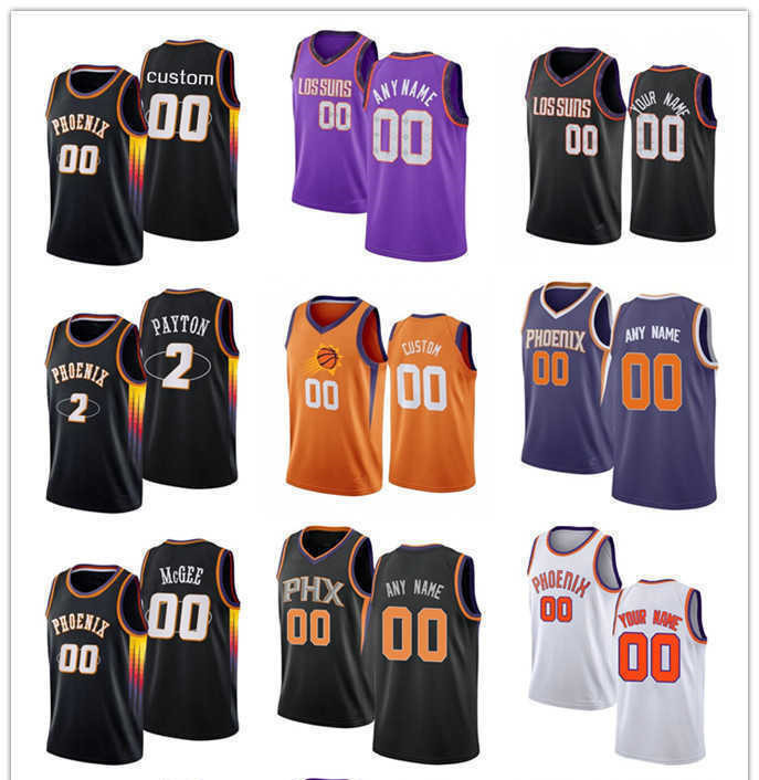 Hot''nba''75th Custom Phoenix''suns''jersey hommes femmes jeunes 00 Javale McGee 2 Elfrid Payton Steve 13 Nash 34 Charle