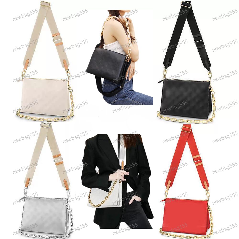 

Brand new coussin handbag crossbody bag pm bb designer pillow-like shoulder bag with chain and strap functional tote men clutches zipper closure m57793 m57790 m59598, Paper bag.don't choose separately