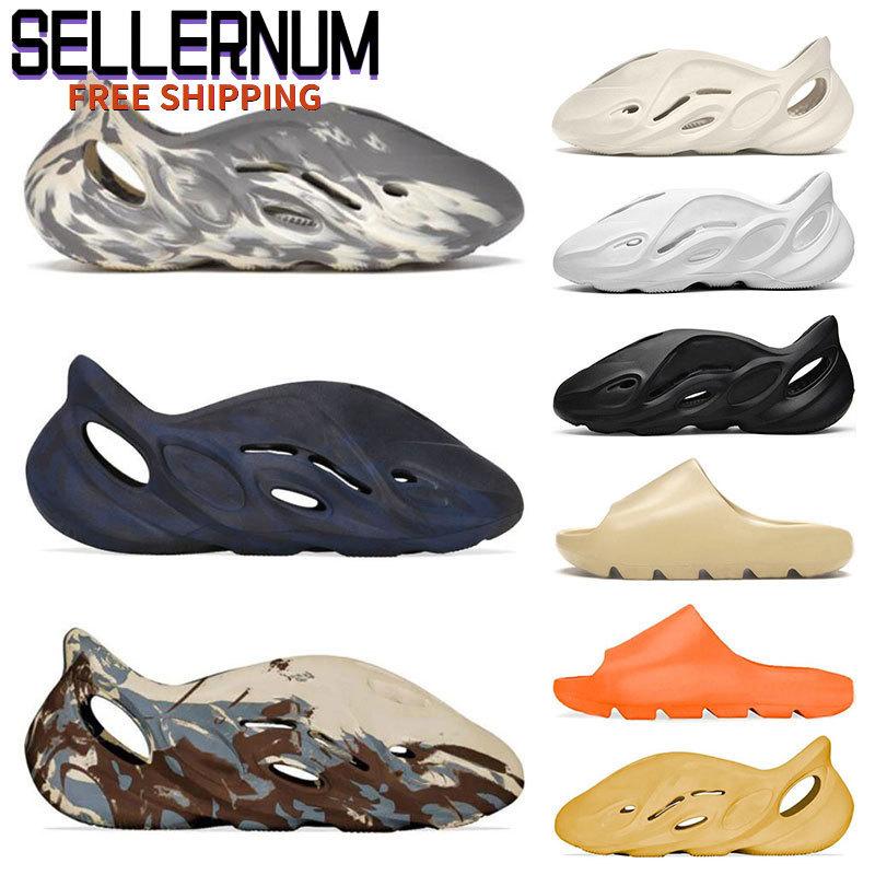 

slide shoes Foam Runner Mens Sandals MX Cream Clay Bone Ararat White Black Moon Grey Mineral Blue Des hwy 35 V2''YEEZIES''350''boost Kanyes