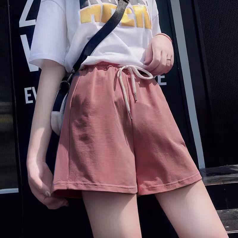 

Running Shorts Summer Women Elasticity Lovely Girls Korean Style Sweet Students Harajuku Simple Pure Gray Oversize Trousers FemaleRunning, Picture color