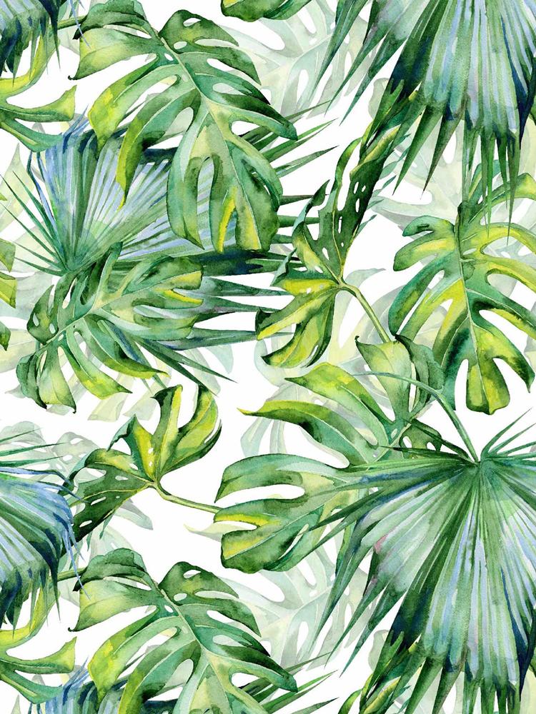 

Wallpapers Peel And Stick Removable Palm Leaf Self-Adhesive Wallpaper Prepasted Waterproof For Restaurant Wall Decortion Stickers