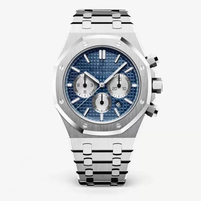 Men de haut niveau AAA Montre le manuel de cadran multifonction 42 mm Mouvement de quartz Chronographe en acier inoxydable Fashion Fashion Men de