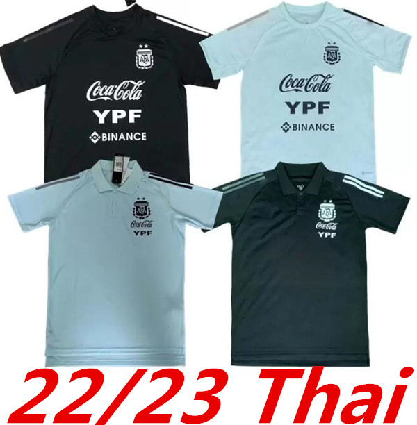

Argentina training wear poLo shirt black blue 2022 2023 men soccer jersey 22 23 Maillots de foot Maradona MESSIs special badge football shirt uniform short sleeve 999, Green