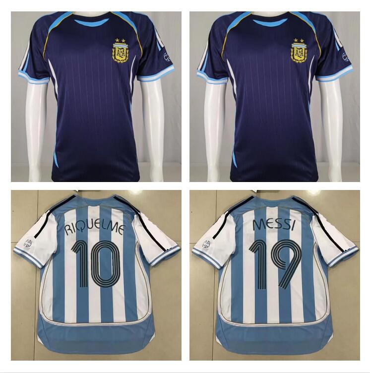 

Retro Argentina Soccer Jersey 2006 world cup RIQUELME Vintage Classic Collection 06 football shirt CRESPO Camiseta