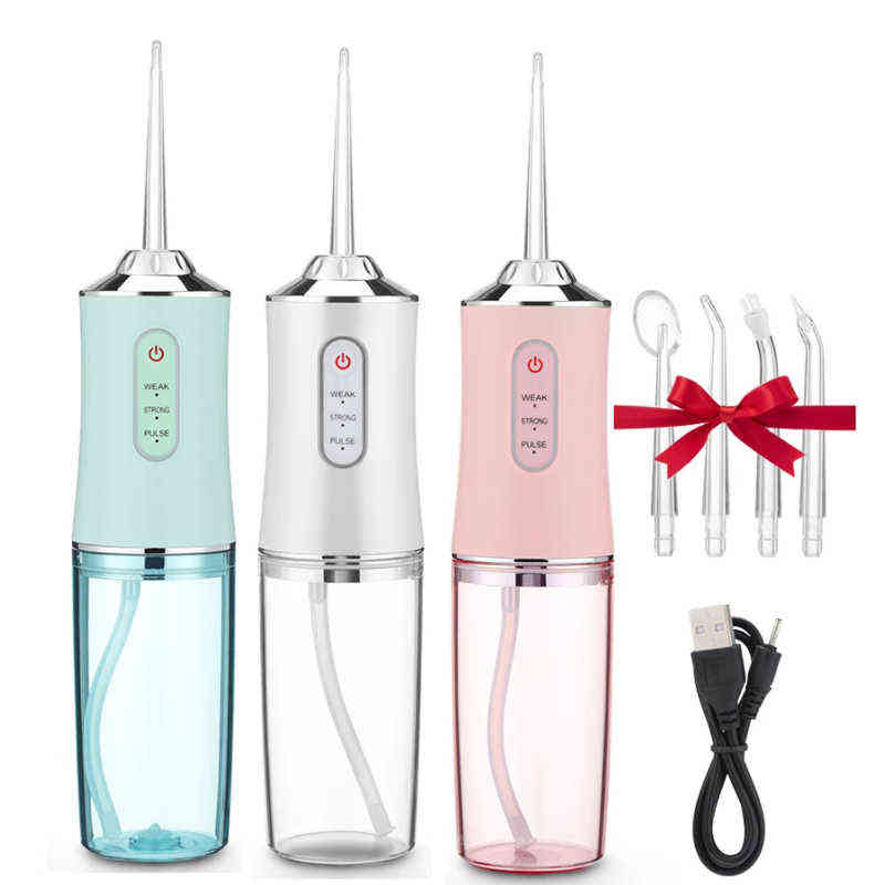 

NXY Toothbrush 6pcs Set Oral Flosser Irrigator Portable Water Dental Flosser Water Jet Toothpick 3 Modes Teeth Cleaner Oral Clean Machine 0409