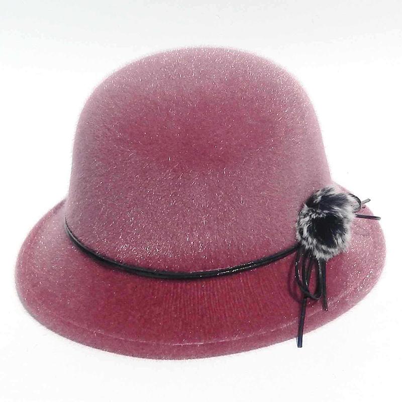 

Berets Fashion Faux Fur Bucket Hat Autumn Winter Imitation Mink Women Hats Solid Color Fisherman Beanies CapBerets, Black