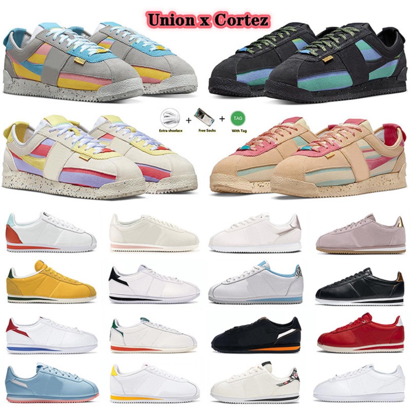 

2022 Union x Cortez mens running shoes Lemon Frost Light Smoke Grey Noir Sesame White Black N7 designer Metallic Red Pale Ivory men women trainers sports sneakers, 17