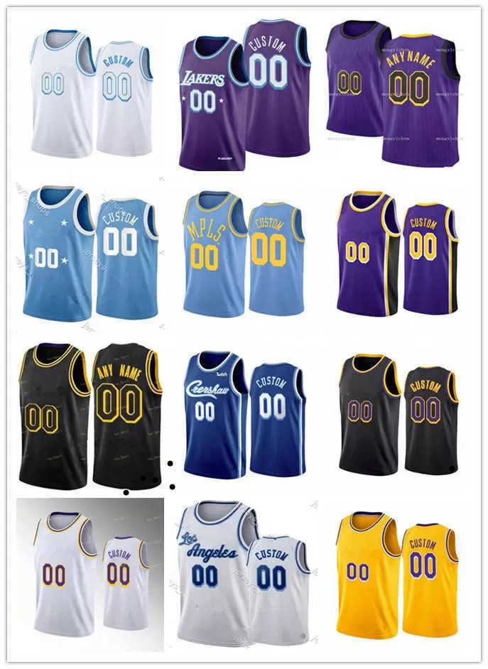 

75th Custom Mens Womens Los Angeles''Lakers''LeBron 6 James Ko be824Bry ant Anthony 3 Davis Basketball Jerseys, White