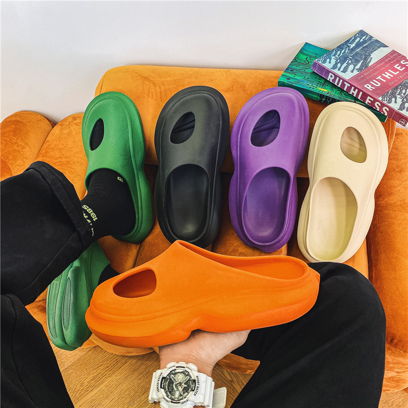

Summer Men Slippers Designer Casual Shoes Flip Flops Beach Sandals Outdoor Home Bathroom EVA Couple Slipper For Women 220613, Black