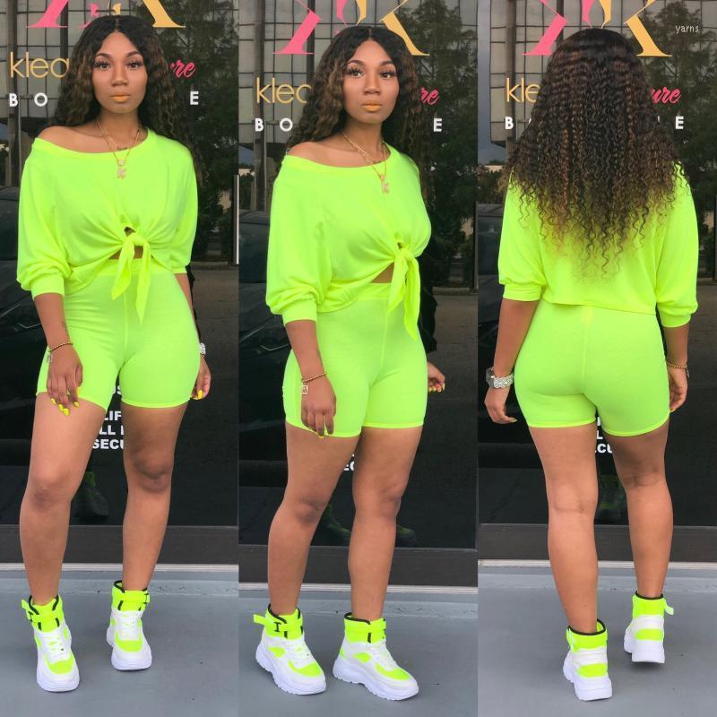 

Summer 2 Piece Set Women Sexy Short Sleeve Crop Top Shorts Pants Sporting Tracksuit Outfits Plus Size XXL Women' Tracksuits