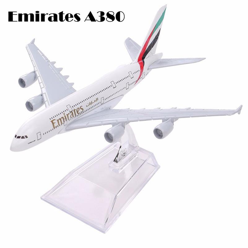 

Air Emirates A380 Airlines Airplane Model Airbus 380 Airways 16cm Alloy Metal Plane Model w Stand Aircraft M6-039 Model Plane LJ20227I