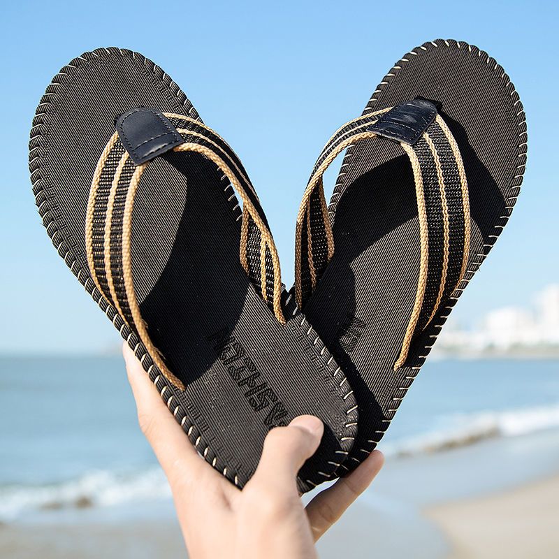 

Summer Non-Slip Soft Sole Slippers 2022 Men Outdoor Couples Comfortable Leisure Beach Personalized Beach Sandals, Khaki