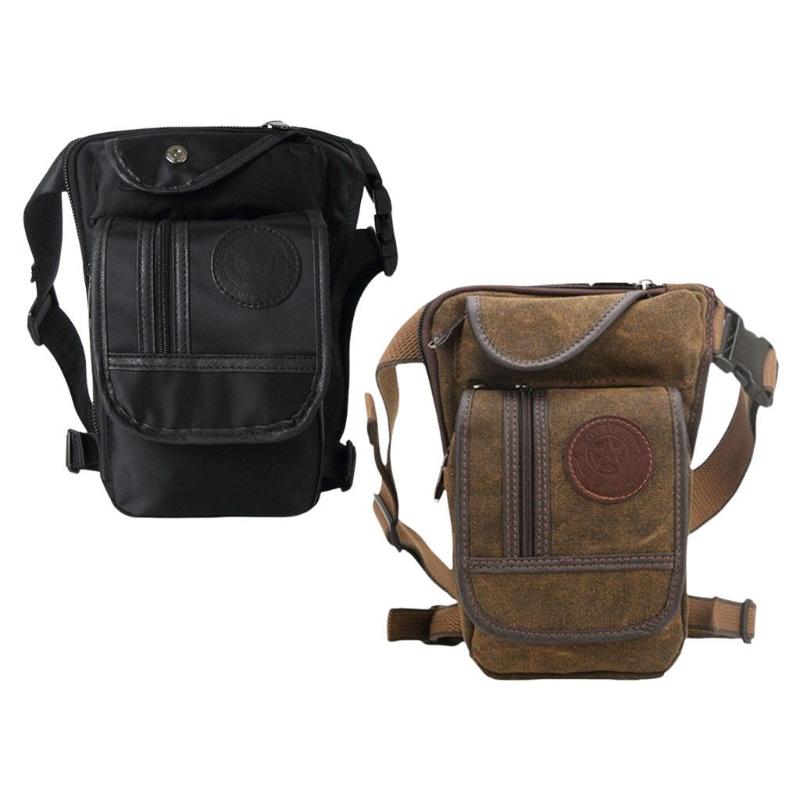 

School Bags Drop Leg Bag Hiking Waist Pack For Men, Motorcycle Bike Cycling Riding Travel Outdoor Sports Fanny Pouch, Brown
