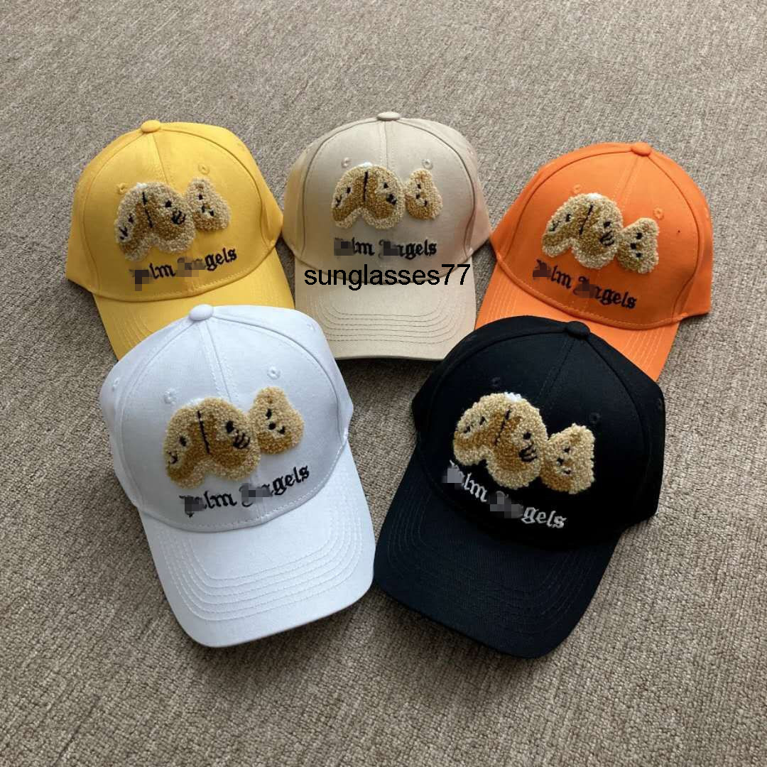 

Chao brand palms severed bear letter embroidered hat baseball cap Korean sunshade duck tongue cap, Black
