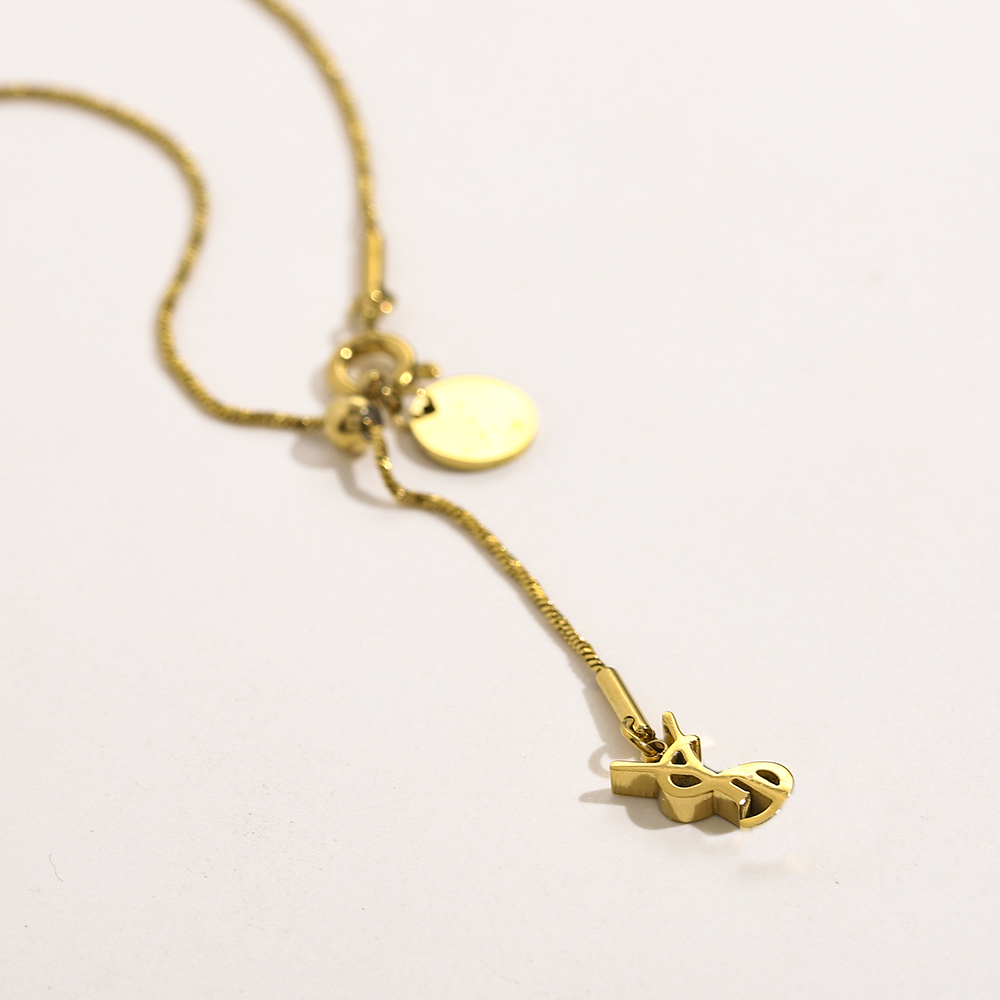 

Womens Necklace Choker Chain 18K Gold Plated Stainless Steel Designer Letter Necklaces Pendant Statement Fashion Wedding Jewelry Accessories ZG1734