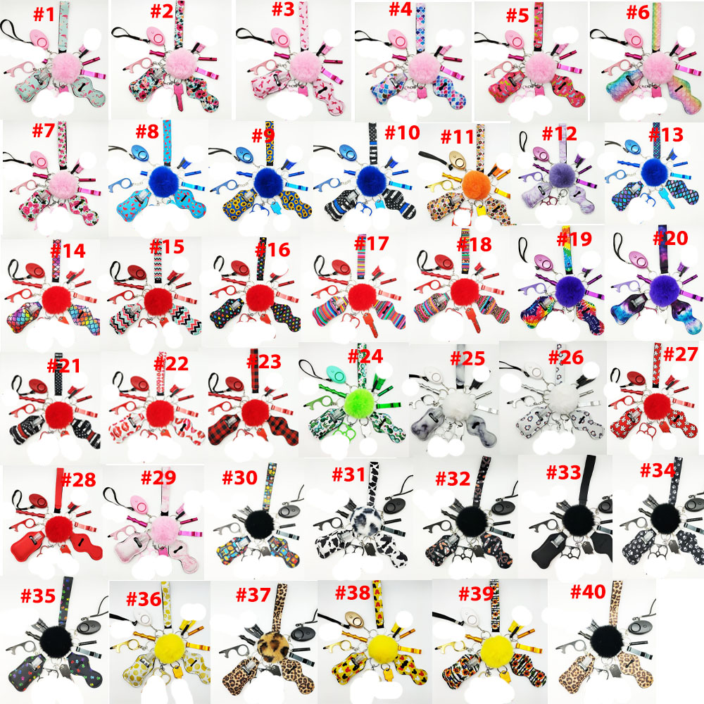 

51 Designs 13/pack Safety Alarm Defense Keychains for Women Set Accept Custom
