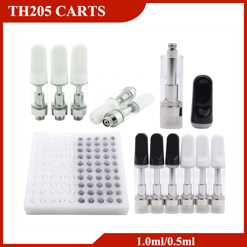 

TH205 Atomizer Vape Cartridges for 510 Thread Ceramic Coil Oil Tip Smoking Glass Tank M6T DANK Electronic Cigarette Vapes Carts