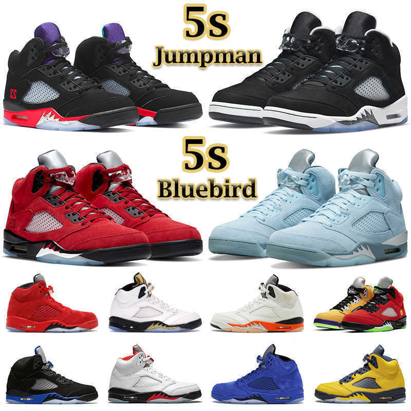 Chaussures de basket-ball pour hommes 5S Jumpman 5 Bluebird Moonlight Racer Blue Raging Red Island Green Jade Horizon Quai 54 baskets pour hommes