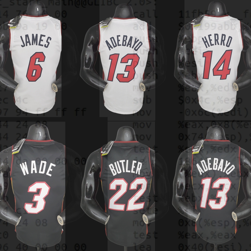 

Basketball jersey No. 22 Butler.13.14.6 tracksuit Lowry top. 7 Zd Wyane practice shirt Miami fans and top, White-6