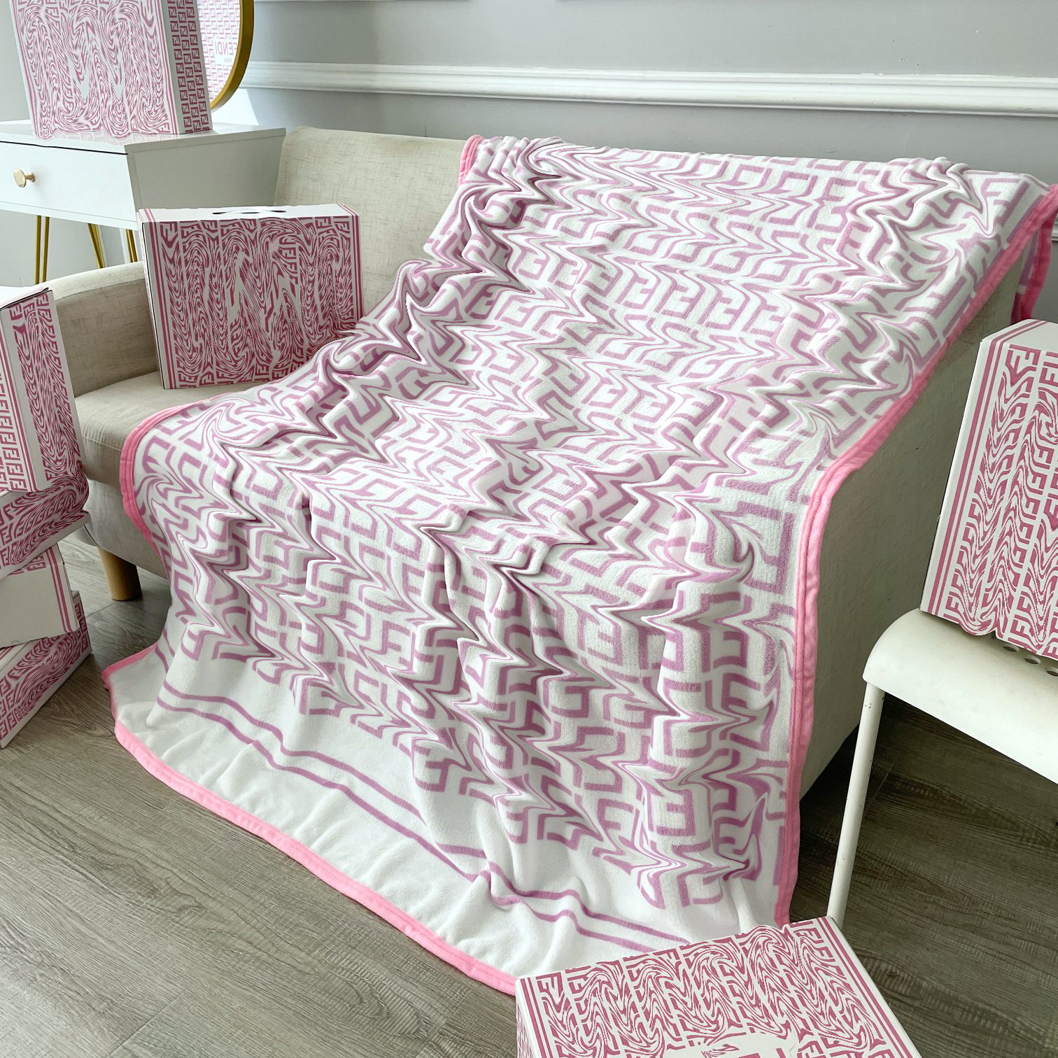 

Designer Brand Blanket 150X200cm Classic Design Air Delicate Conditioning Car Travel Bath Towel Soft Winter Fleece Shawl Throw Blankets HT1524