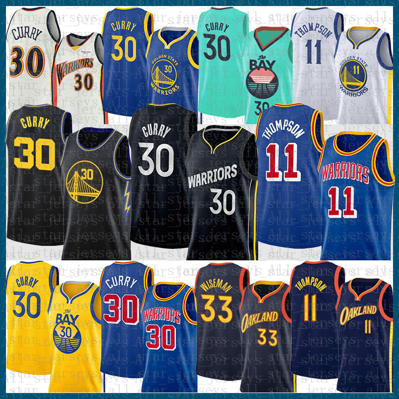 

11 Stephen Curry James Wiseman Basketball Jersey Golden Mens State Brown Warriores 30 33 Klay Thompson Silver red