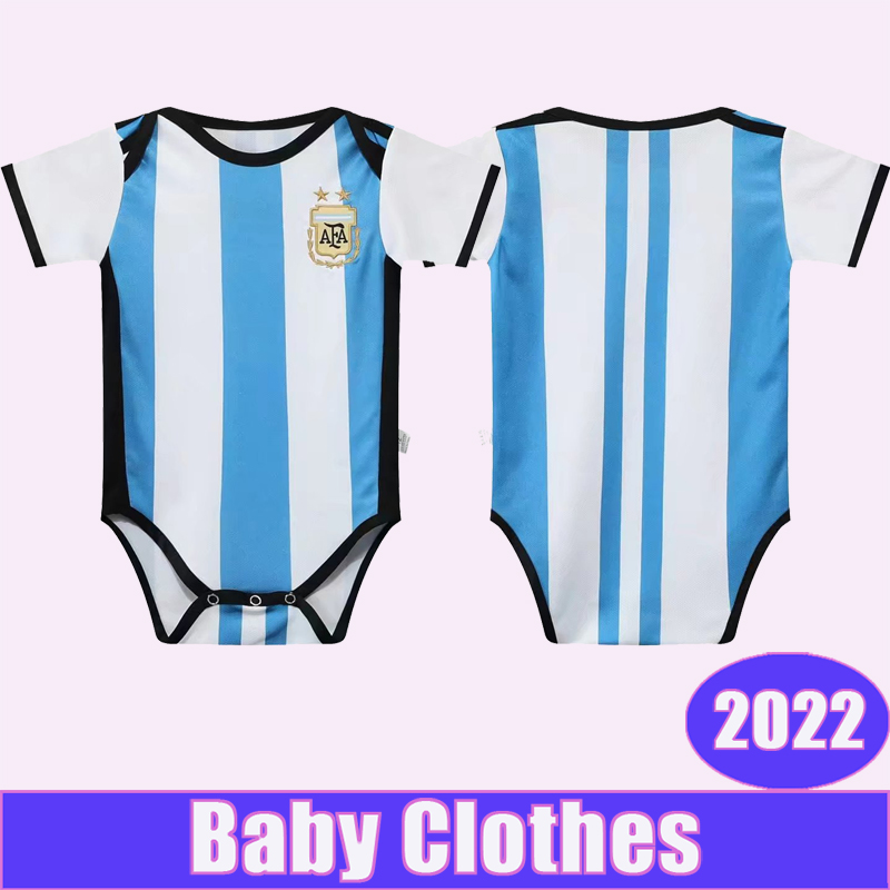 

2022 Argentina National Team Baby Clothes Soccer Jerseys DE PAUL HIGUAIN DYBALA GONZALEZ Home Classic Sapphire Football Shirts AGUERO Child Uniforms, Bb9630 2022 baby home