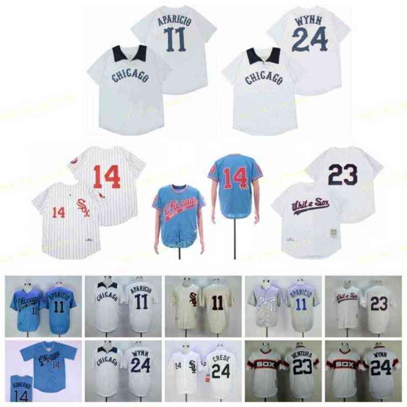 

Retired 11 APARICID Baseball Jersey 14 Paul Konerko 23 Robin Ventura 24# WYNN 1959 1969 1983 1990 Vintage Retro Cooperstown Mesh Stitched, Men