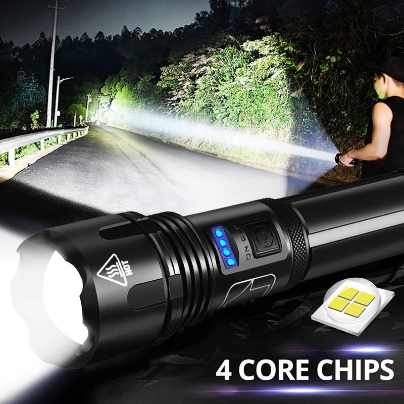 

Flashlights Torches Super Bright Zoom USB Z4 XHP50 Tactical Torch RechargeableWaterproof Outdoor Lantern Camping
