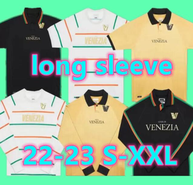 

22 23 Venezia FC Soccer Jerseys home Black Away Third 4th ARAMU FORTE Venice 2022 2023 BUSIO 27# Football Shirts 3rd Adukt Kids Kit Uniform pre match training long sleeve, Third ls