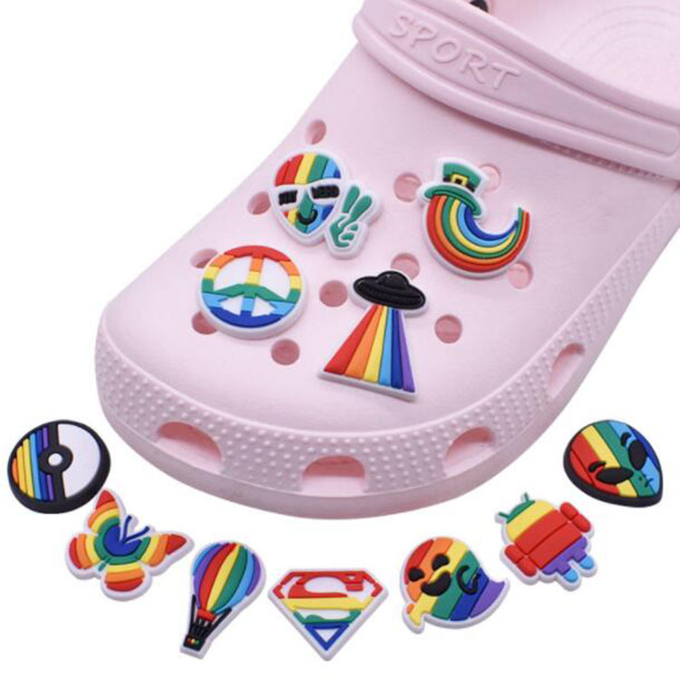

wholesale candy colors shoe accessories DIY decoration buckle clog garden shoes charms brithday gift