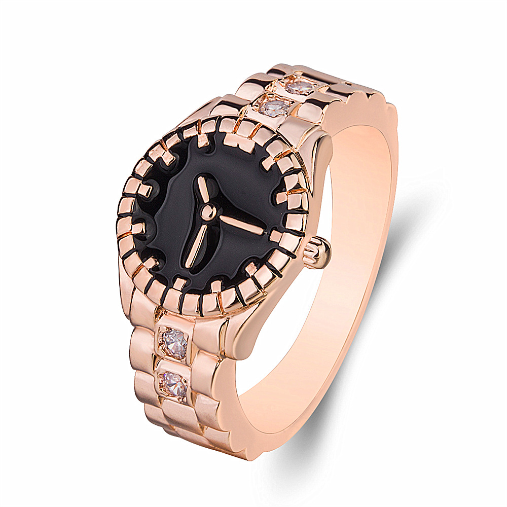 

Watch Ring for Men and Women Beautiful Rose Gold Rings Creative Jewelry Party Gift Silver Rings