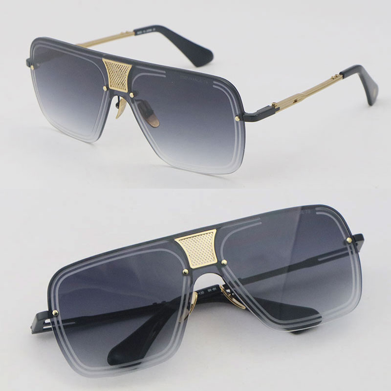 Dernières lunettes de soleil de mode hommes Design Metal Vintage Eyewear Style Fashion Square Womanless Woman UV 400 Lens de haute qualité Brand