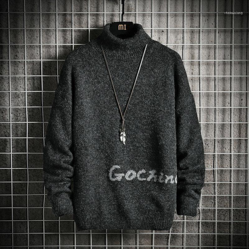 

Men' Sweaters 2022 Top Men Fashion Sweater Casual Loose Knitted Pullover Autumn Winter Couple Unisex Design, Black