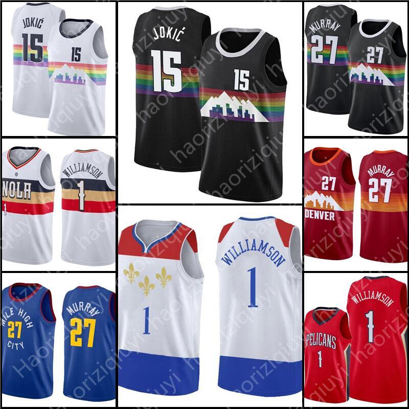 

jersey men Nikola 15 Jamal 27 Murray jersey Jokic Zion 1 Williamson Basketball, As