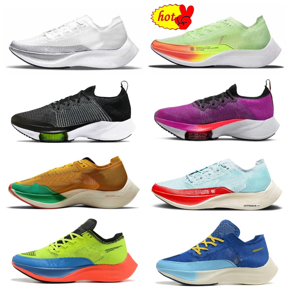 Star Boots NOUVEAU Zoomx Vaporfly Next% 2 Chaussures de course airs Hommes Femmes Tempo Fly tricot Hyper Violet Flas