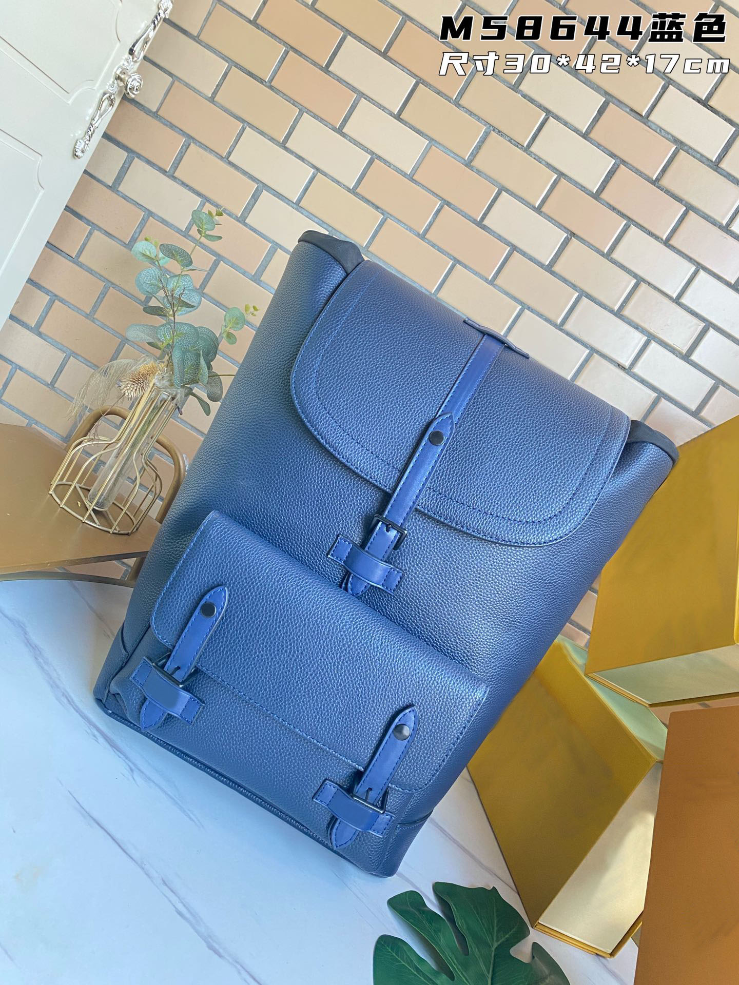 

5A Top Quality bag Christopher Backpack Luxurys Designer knapsack Men Women Classic Schoolbag outdoor luggage travel climbing Back pack M58644 laptop bag, Blue