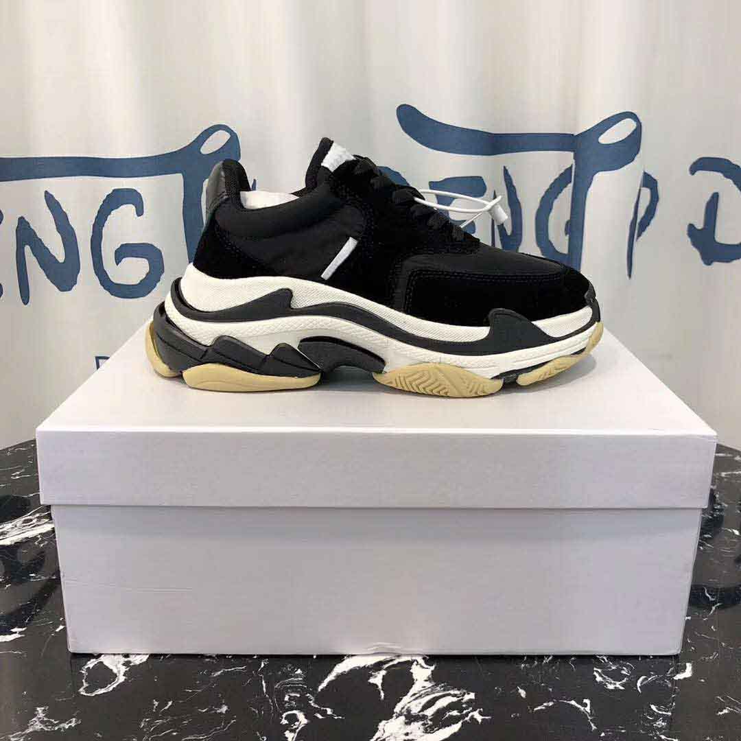 

Retro jogging shoes men's and women's patchwork dad shoes flat heightened velvet upper cake layer sole with box35-41 39-45