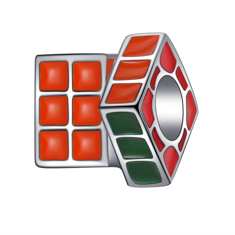 

Fit Pandora Charm Bracelet European Magic Cube Space Silver Charm Enamel Crystal Charms Beads DIY Snake Chain For Women Bangle & Necklace Jewelry