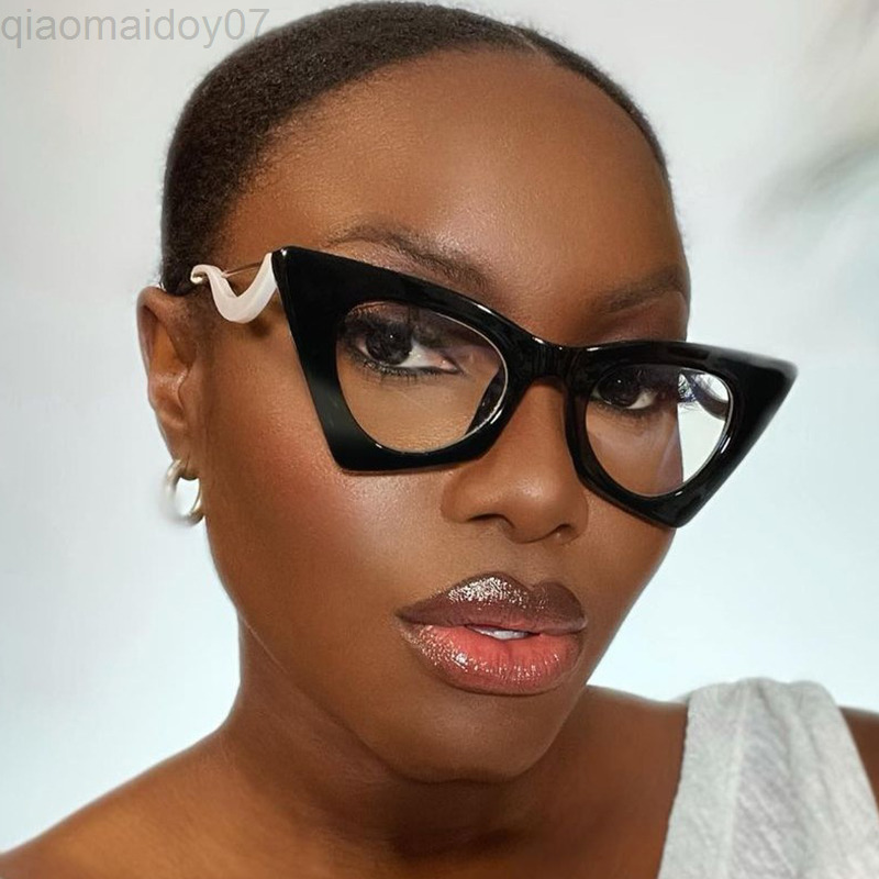Mode lunettes œil de chat 2022 femmes hommes concepteur irrégulier ordinateur optique lunettes femme Sexy petite monture lunettes L260523