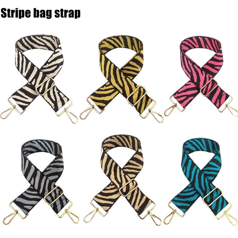 

Handbags Strap for Women Nylon Zebra Stripe Crossbody Bags Shoulder Bag Handles Accessories Adjustable Belt For 220812