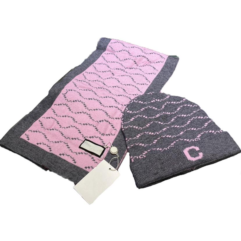 

Winter Spring Fashion Style Woman Scarf And Beanie Men Designer Scarf letter G Women Beanies Wool Long Shawl Wrap Keep Warm Hats D276Q