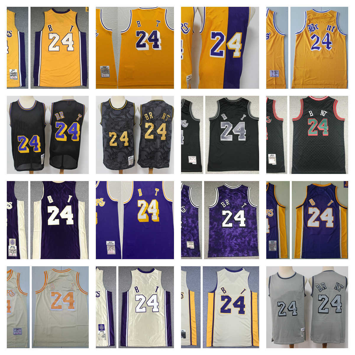 

Stitched Mitchell Ness Jersey Basketball #24 Jerseys Retro White Blue Black 06-07 07-08 08-09, Same as picture