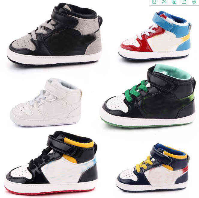 

3pairs/lot!baby leather High Top Sneakers Crib Infant First Walkers Boots designer shoes kids Slippers Toddlers Soft Sole Slip-on slipper, Mix colour